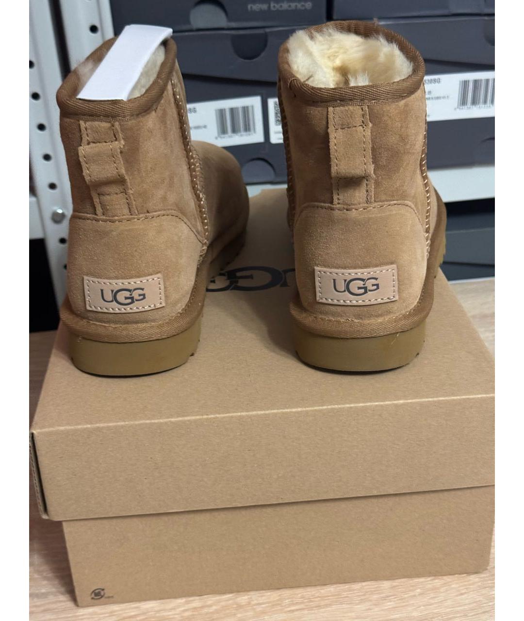 UGG AUSTRALIA Коричневые замшевые ботинки, фото 4