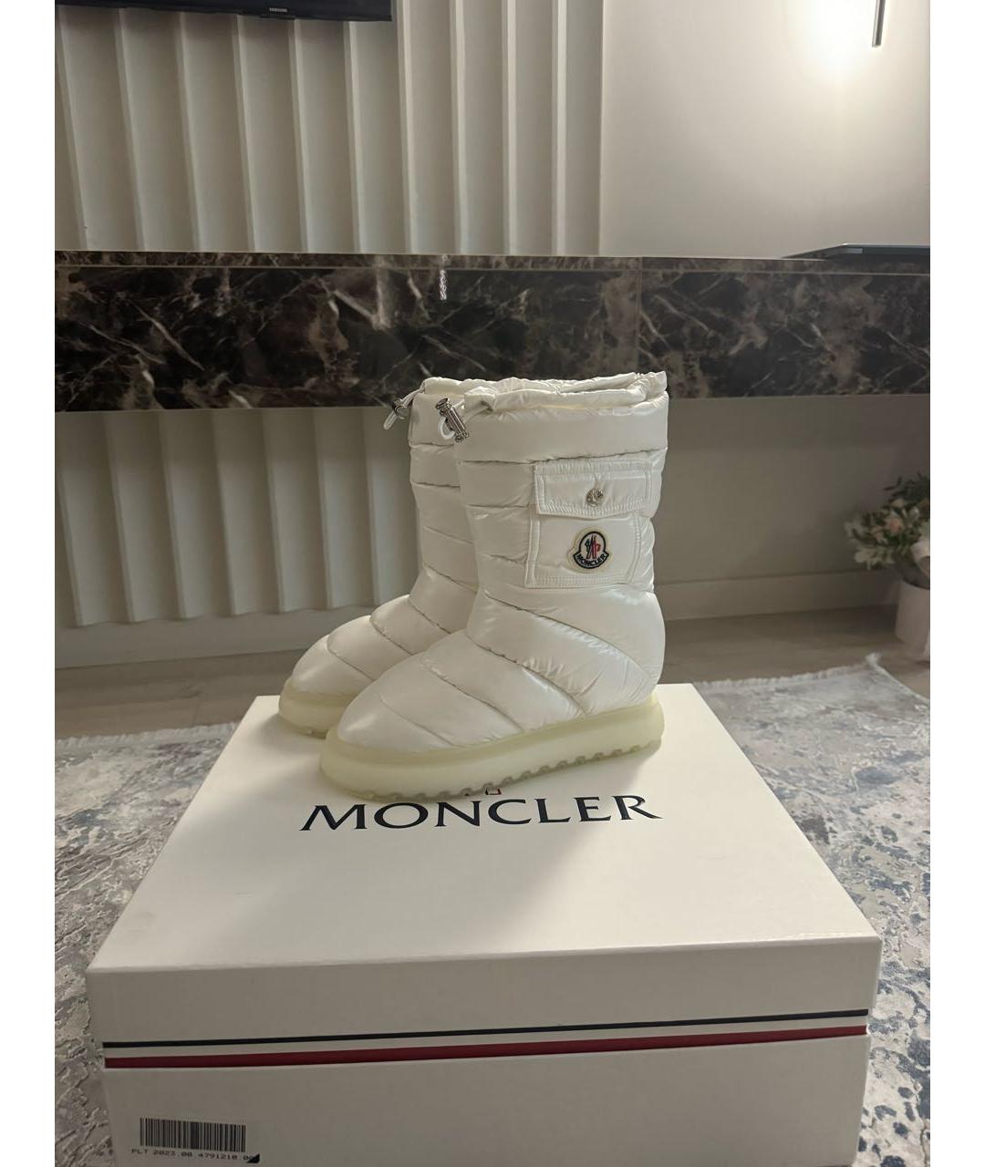 MONCLER Белые текстильные ботинки, фото 2