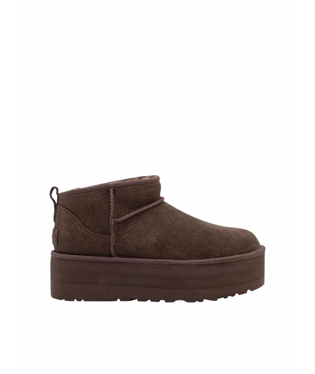 UGG AUSTRALIA Коричневые замшевые полусапоги, фото 1