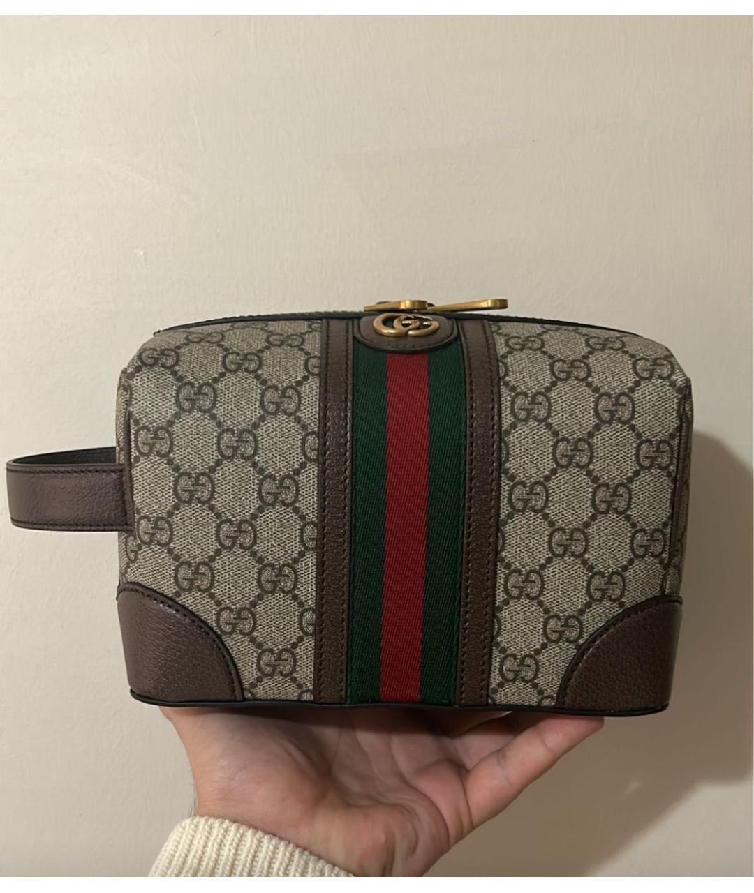 GUCCI Коричневая барсетка, фото 4