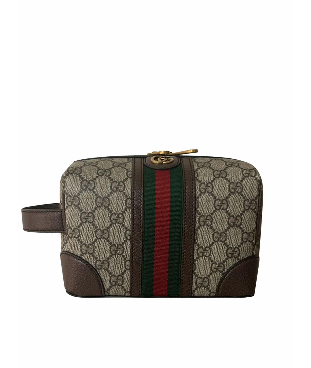 GUCCI Коричневая барсетка, фото 1