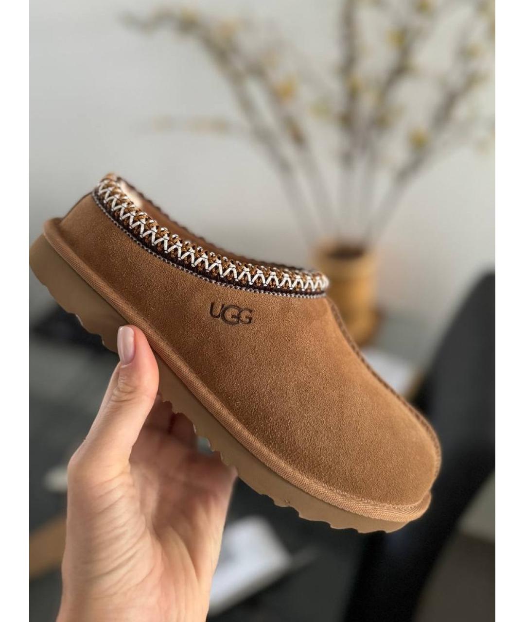 UGG AUSTRALIA Коричневые замшевые мюли, фото 2