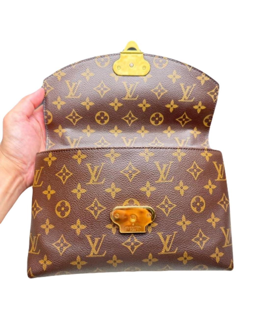 LOUIS VUITTON Коричневая кожаная сумка через плечо, фото 5