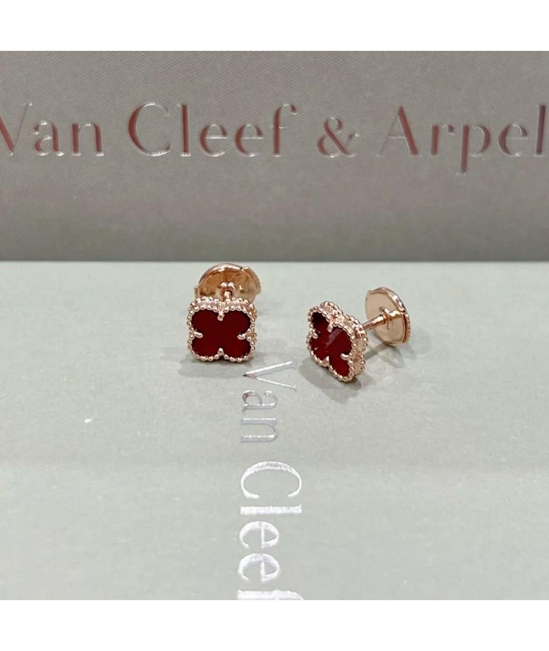 VAN CLEEF & ARPELS Красные серьги из розового золота, фото 3