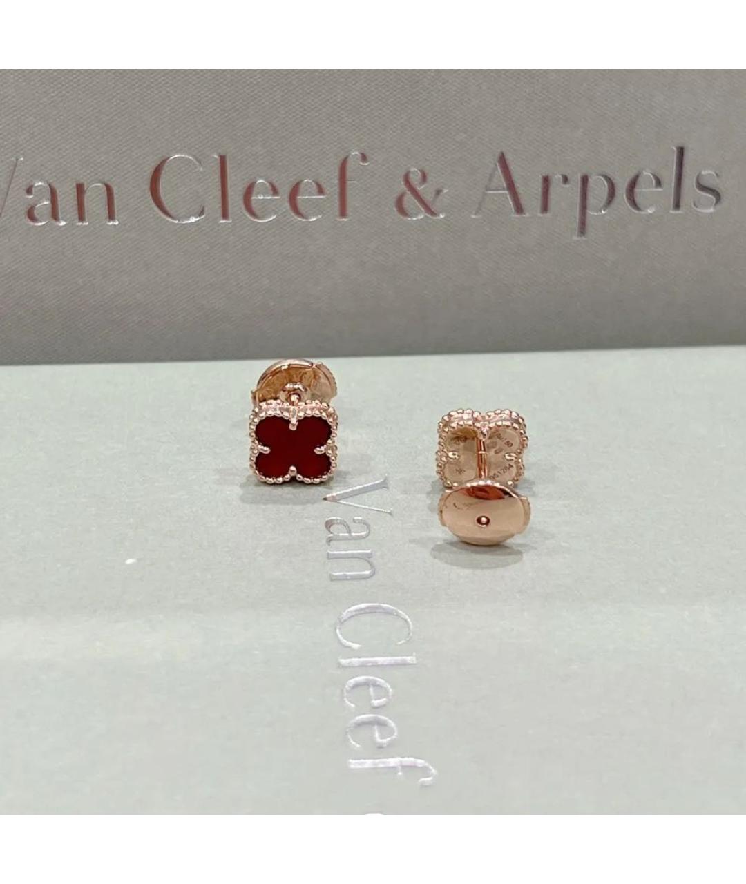 VAN CLEEF & ARPELS Красные серьги из розового золота, фото 4