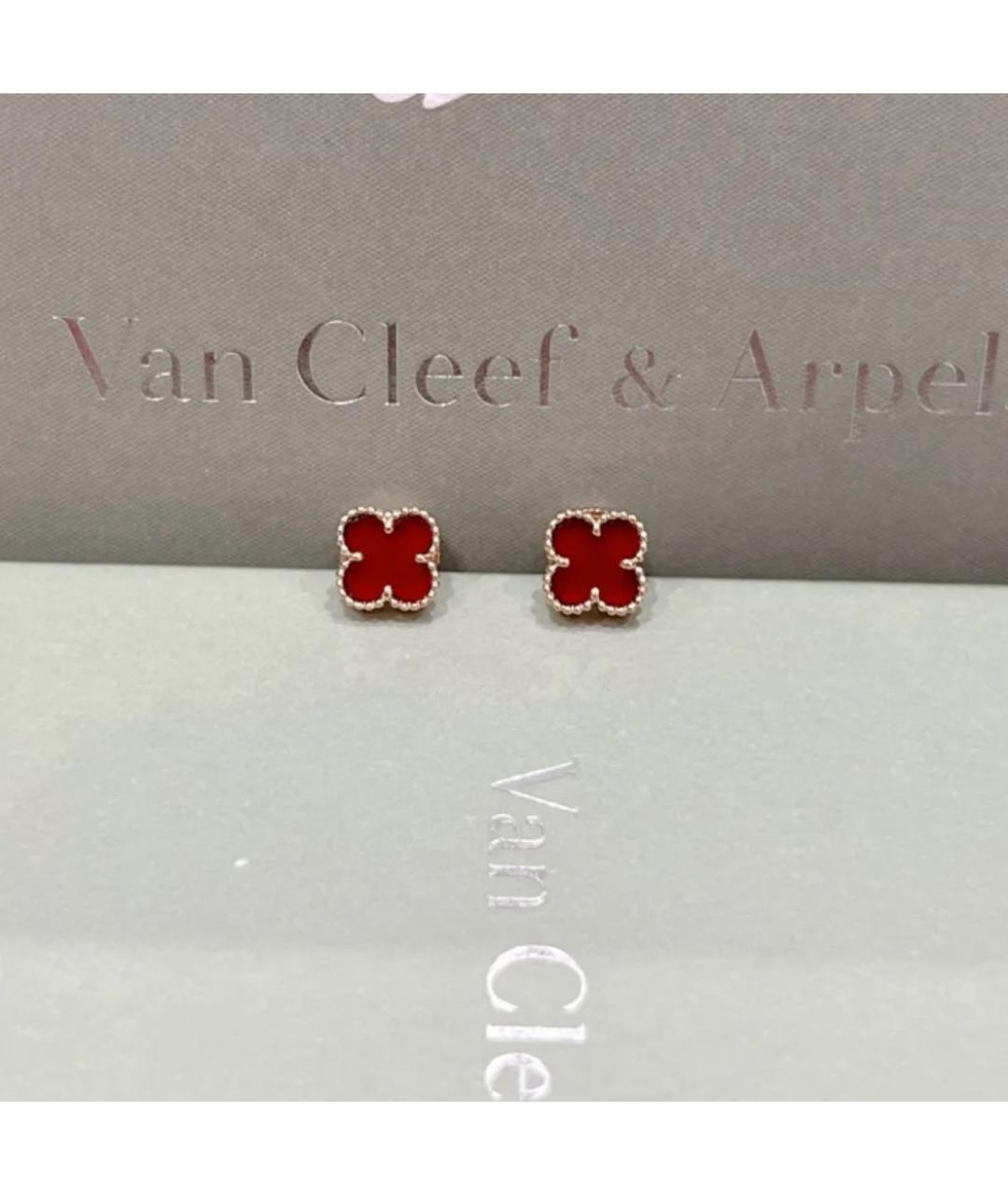 VAN CLEEF & ARPELS Красные серьги из розового золота, фото 2