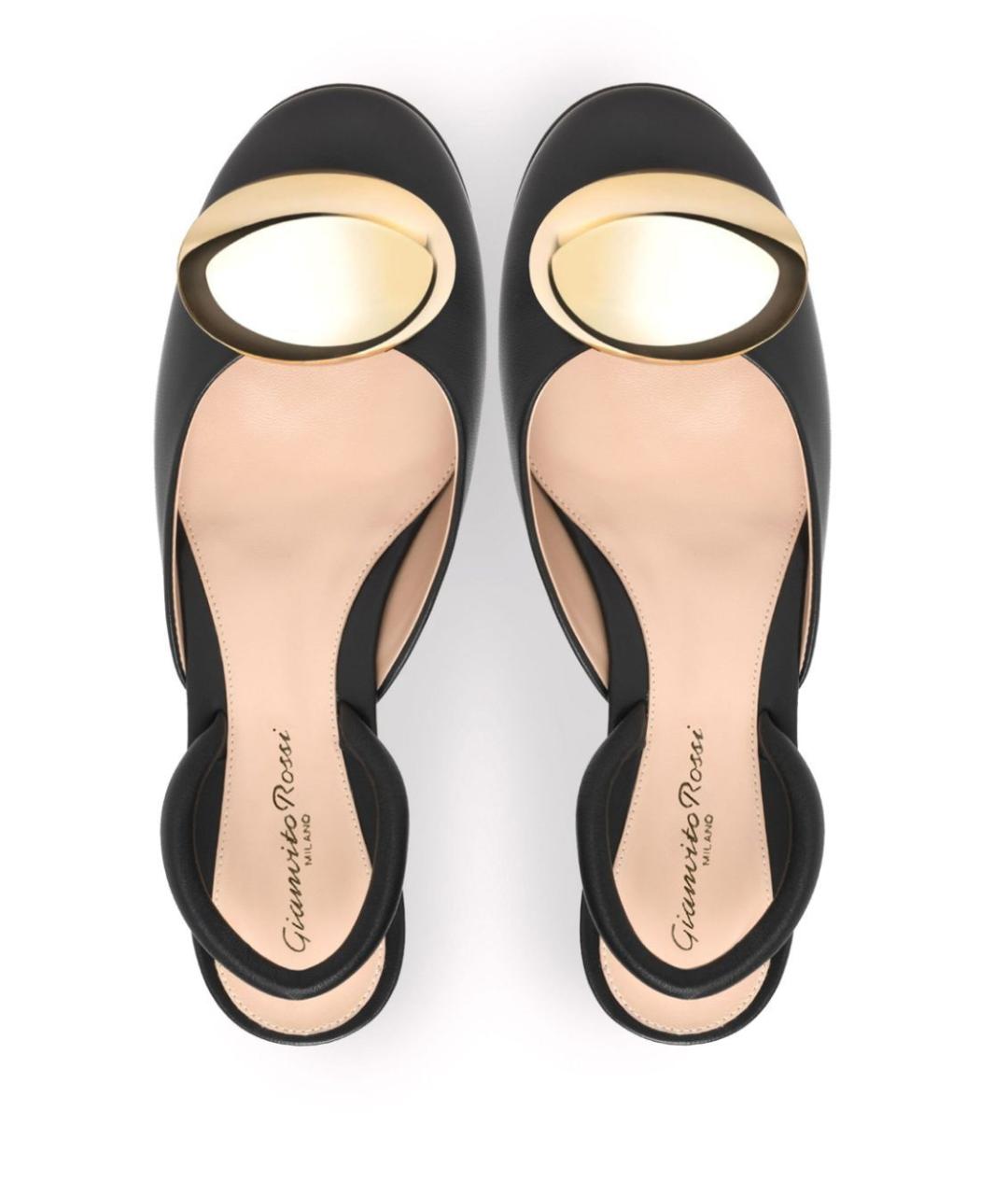 GIANVITO ROSSI Черные кожаные туфли, фото 3