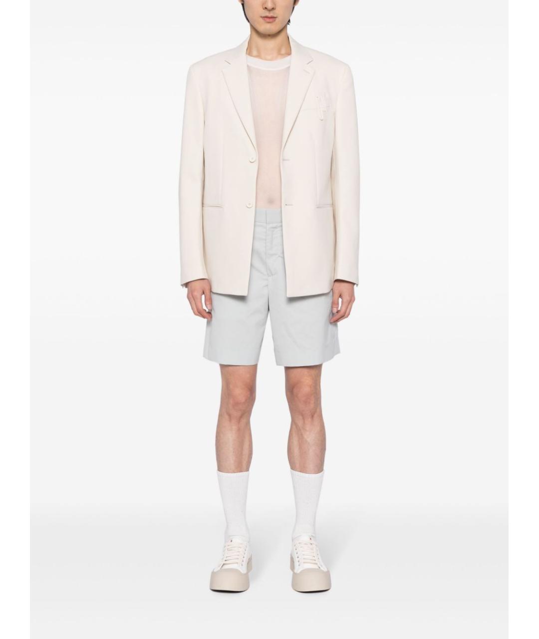 OFF-WHITE Серые хлопковые повседневные брюки, фото 2