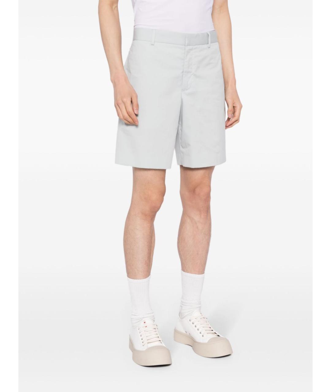 OFF-WHITE Серые хлопковые повседневные брюки, фото 3