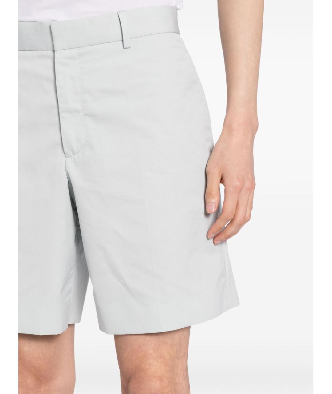 OFF-WHITE Серые хлопковые повседневные брюки, фото 5