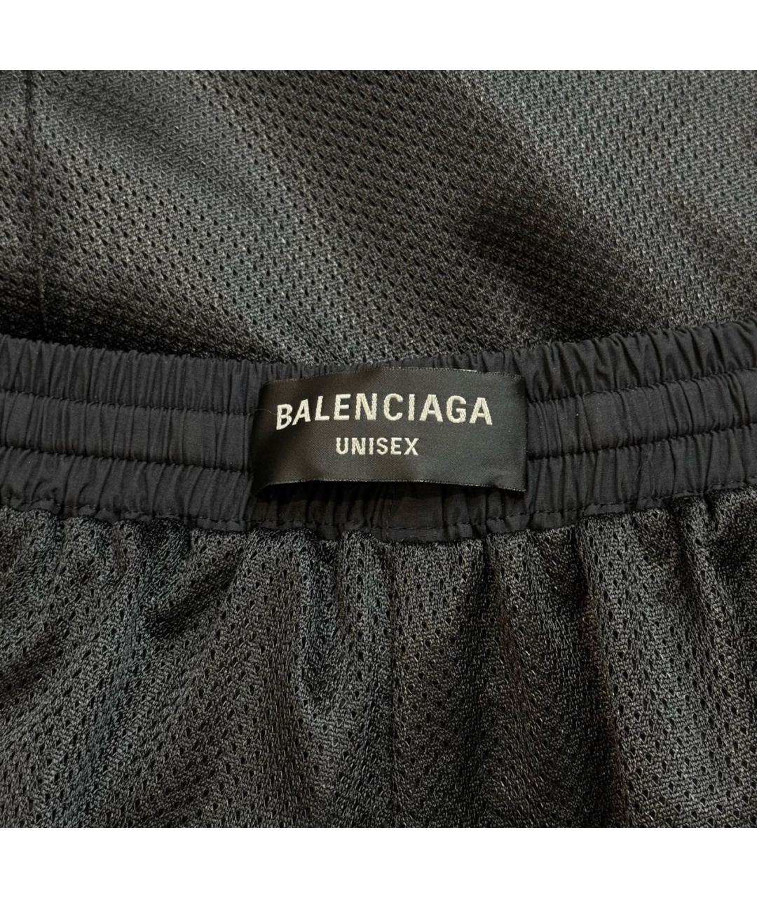 BALENCIAGA Черные полиамидовые повседневные брюки, фото 5