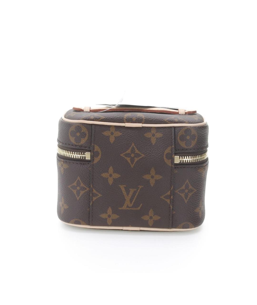 LOUIS VUITTON Коричневая кожаная сумка с короткими ручками, фото 3