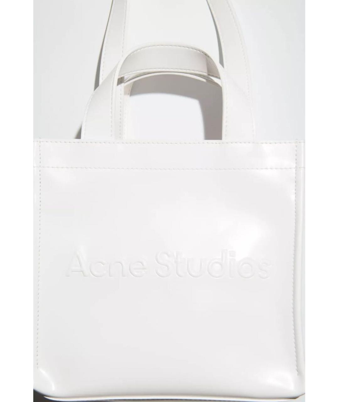 ACNE STUDIOS Белая синтетическая сумка тоут, фото 5