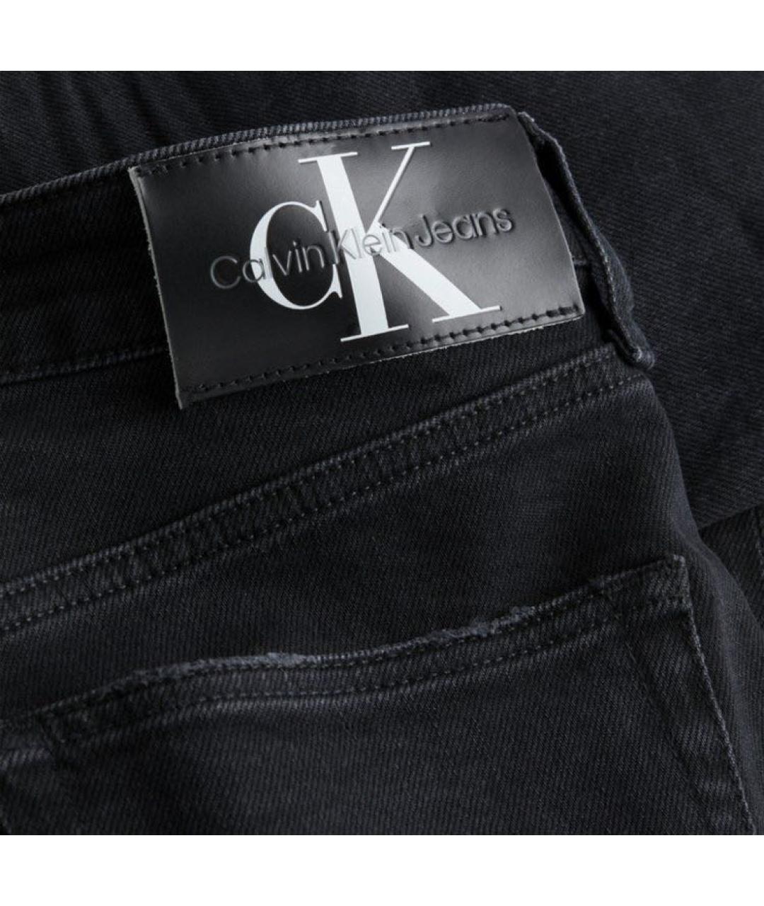 CALVIN KLEIN JEANS Черные хлопко-эластановые джинсы скинни, фото 8