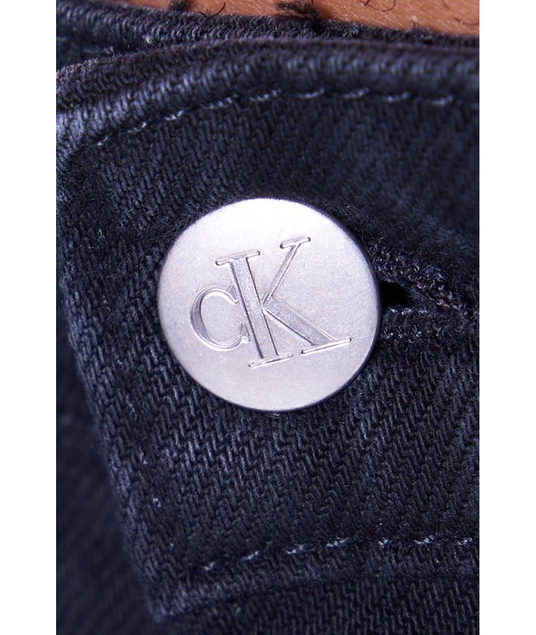 CALVIN KLEIN JEANS Черные хлопко-эластановые джинсы скинни, фото 5