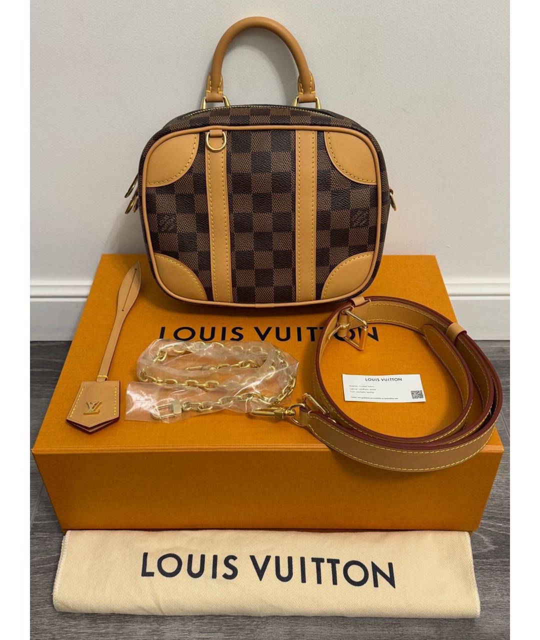 LOUIS VUITTON Коричневая сумка с короткими ручками, фото 9