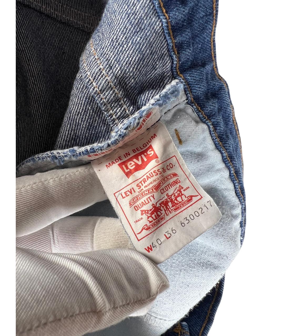 LEVI'S Синие хлопковые прямые джинсы, фото 6