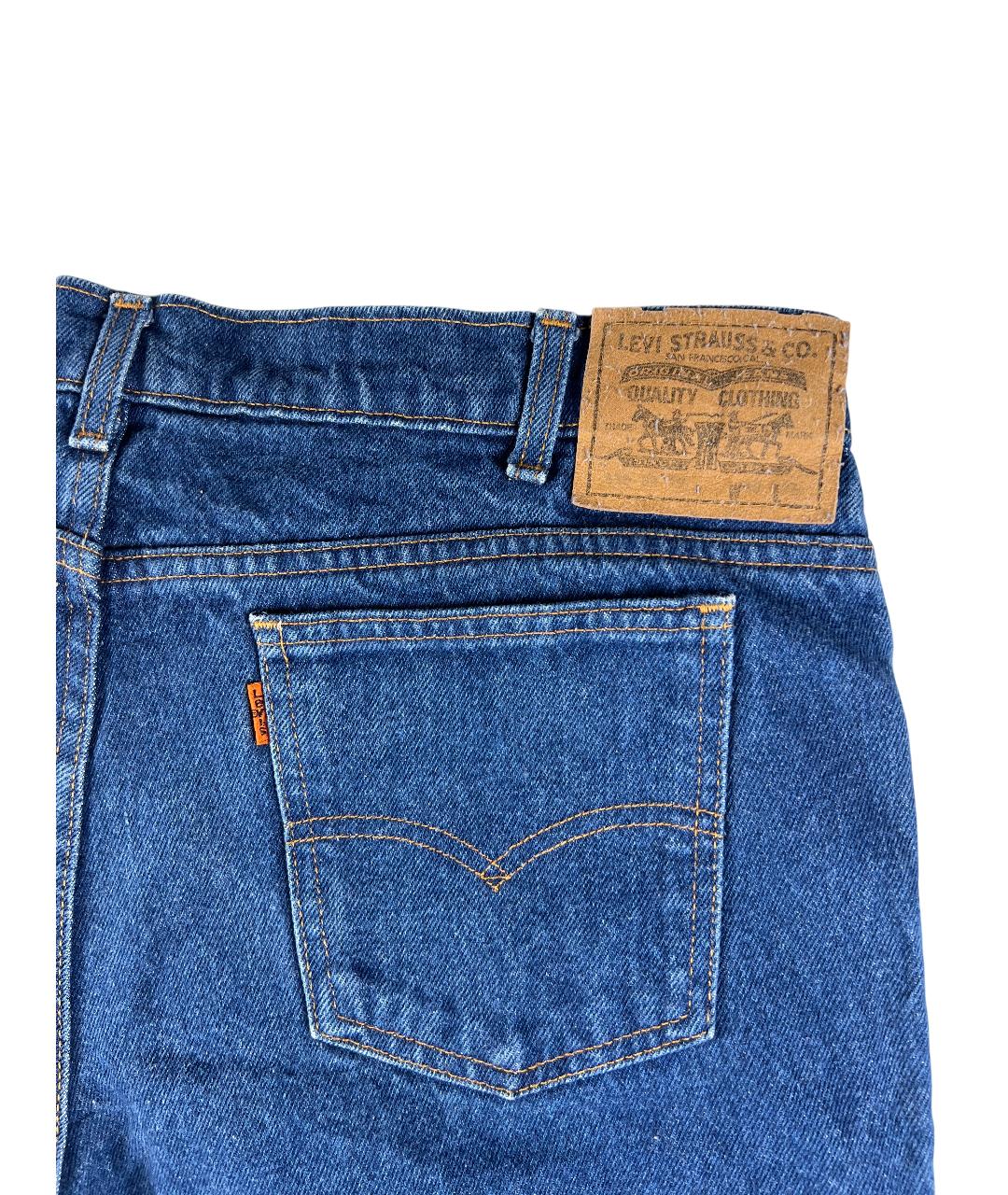 LEVI'S Синие хлопковые прямые джинсы, фото 3