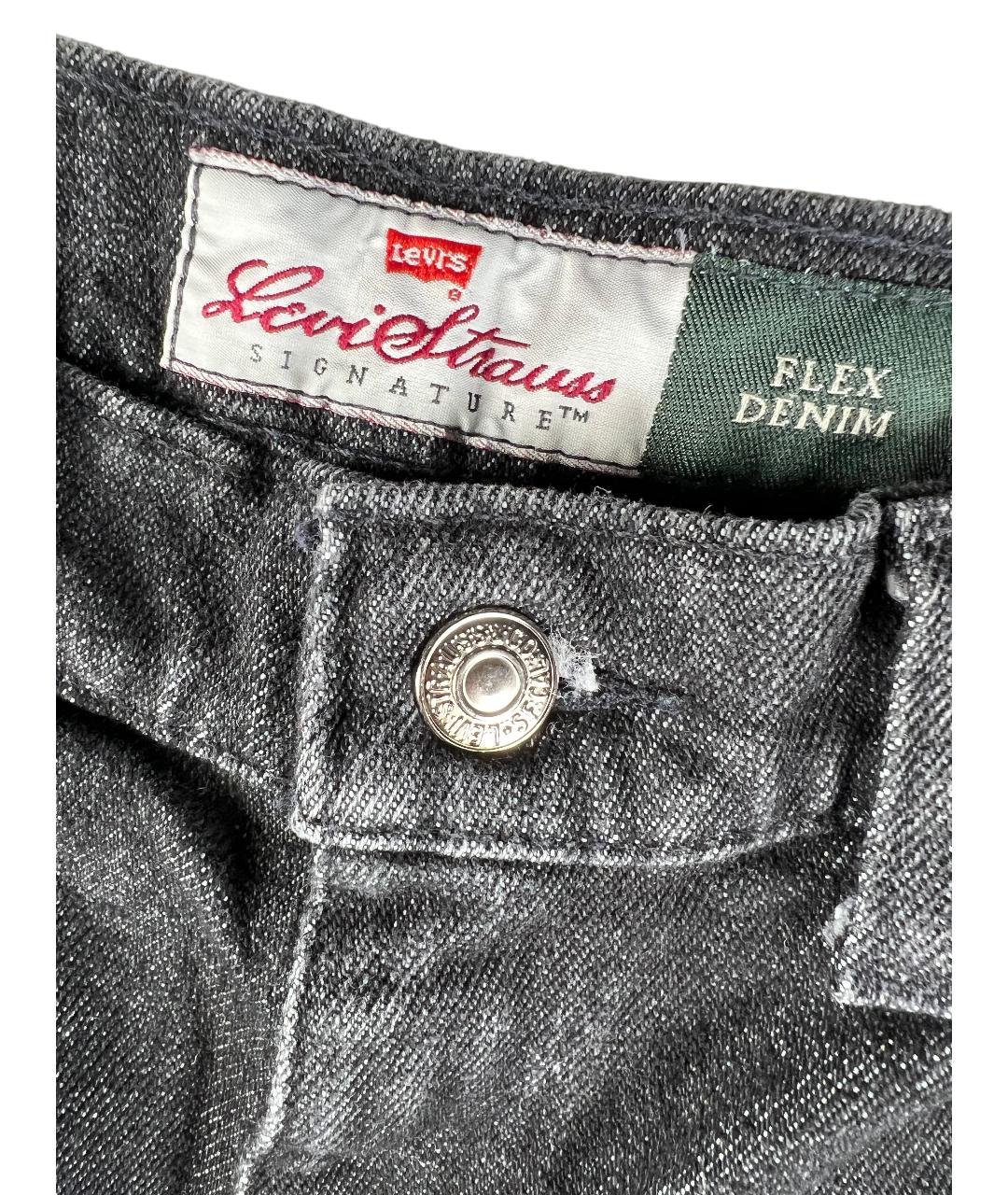 LEVI'S Серые хлопко-эластановые прямые джинсы, фото 5