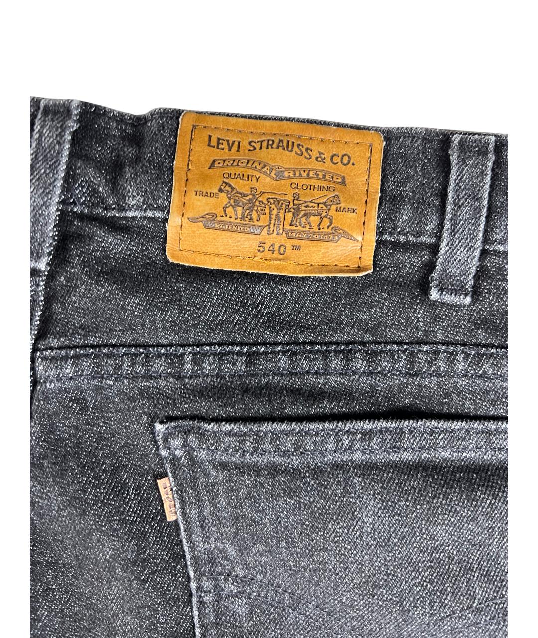 LEVI'S Серые хлопко-эластановые прямые джинсы, фото 3