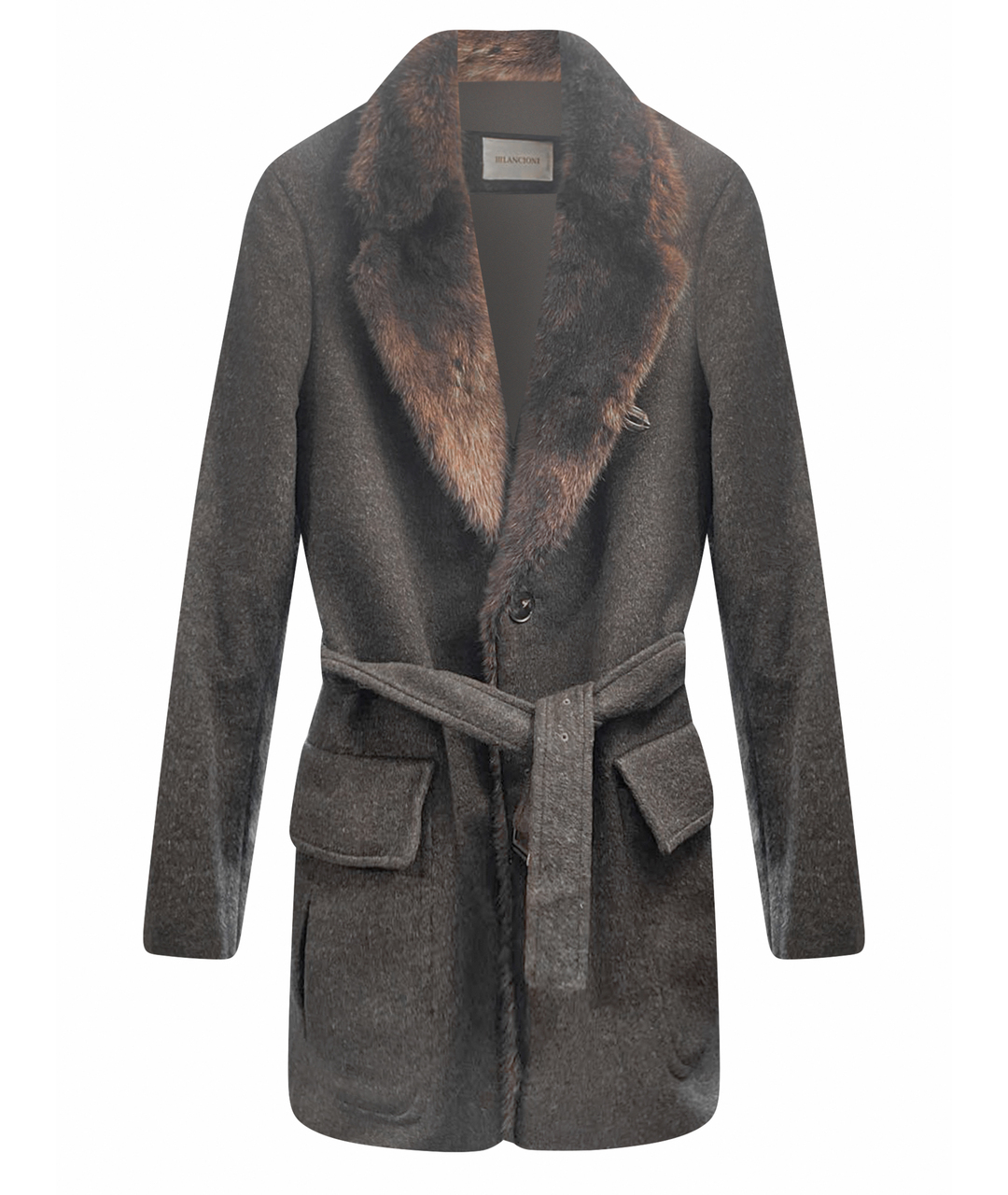 BILANCIONI Антрацитовое кашемировое пальто, фото 1