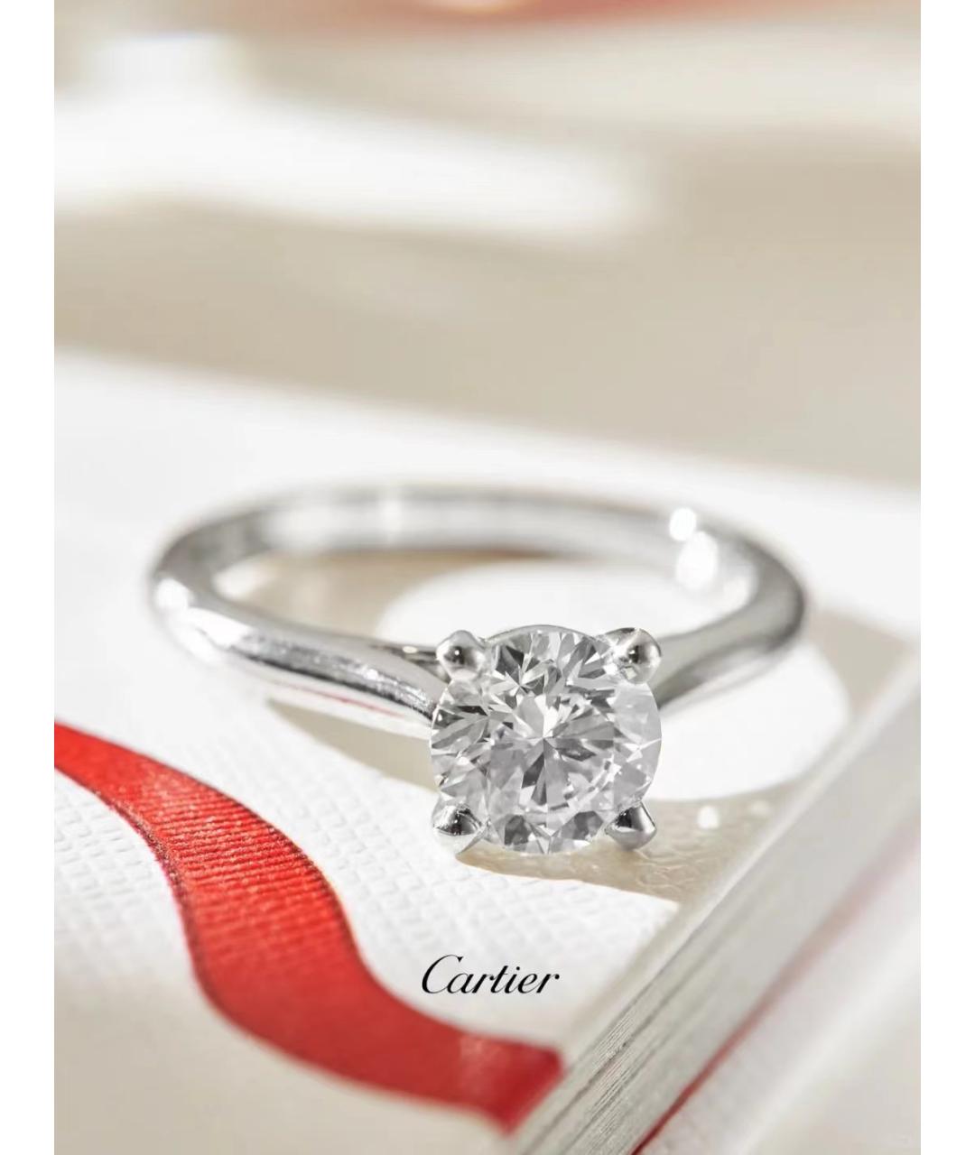 CARTIER Серебряное платиновое кольцо, фото 6