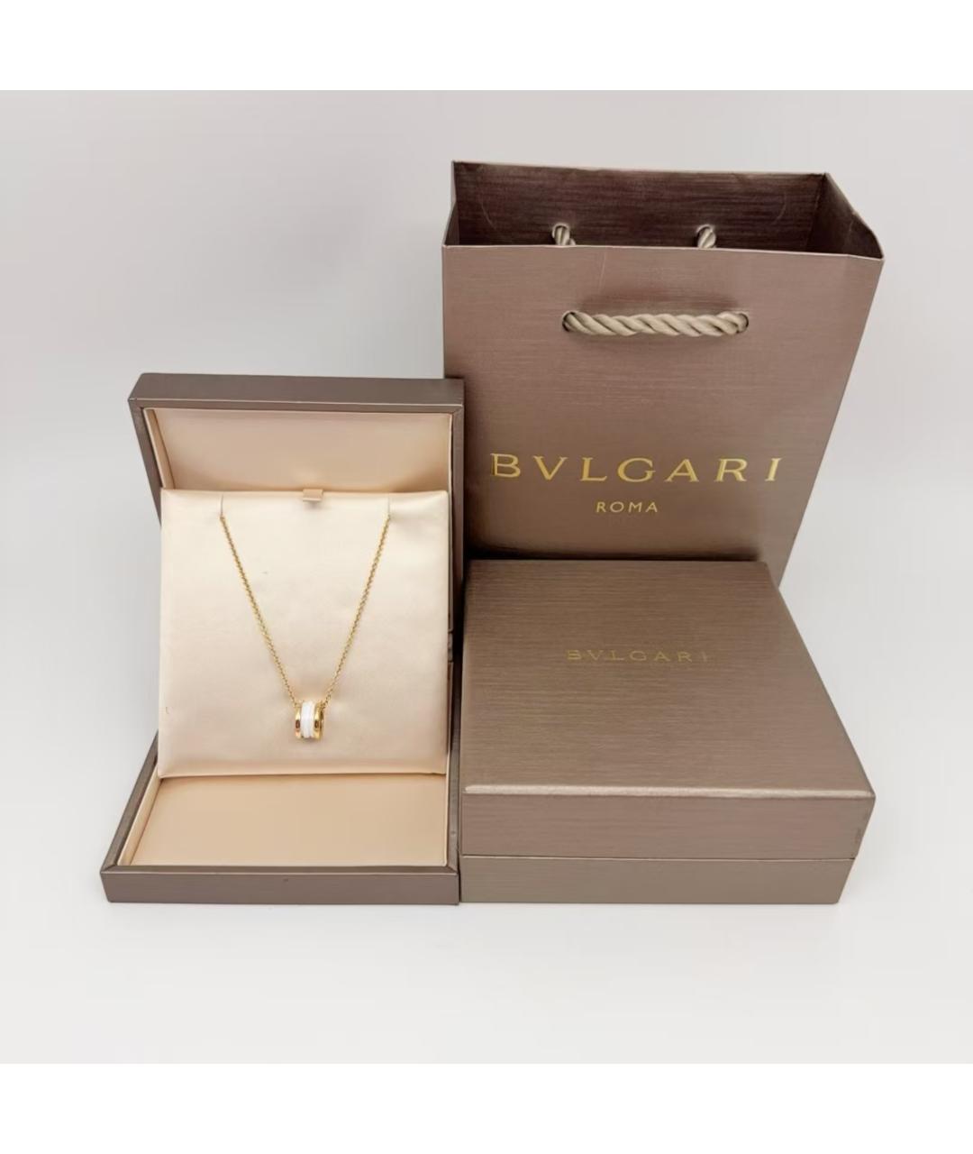 BVLGARI Белое колье из розового золота, фото 2