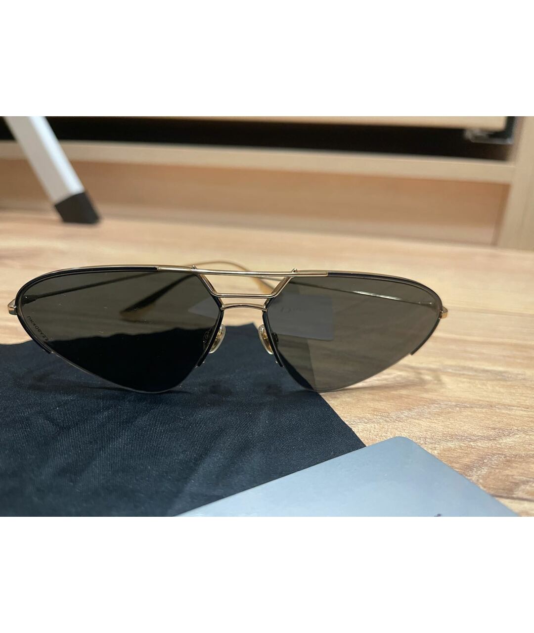 CHRISTIAN DIOR PRE-OWNED Черные металлические солнцезащитные очки, фото 5
