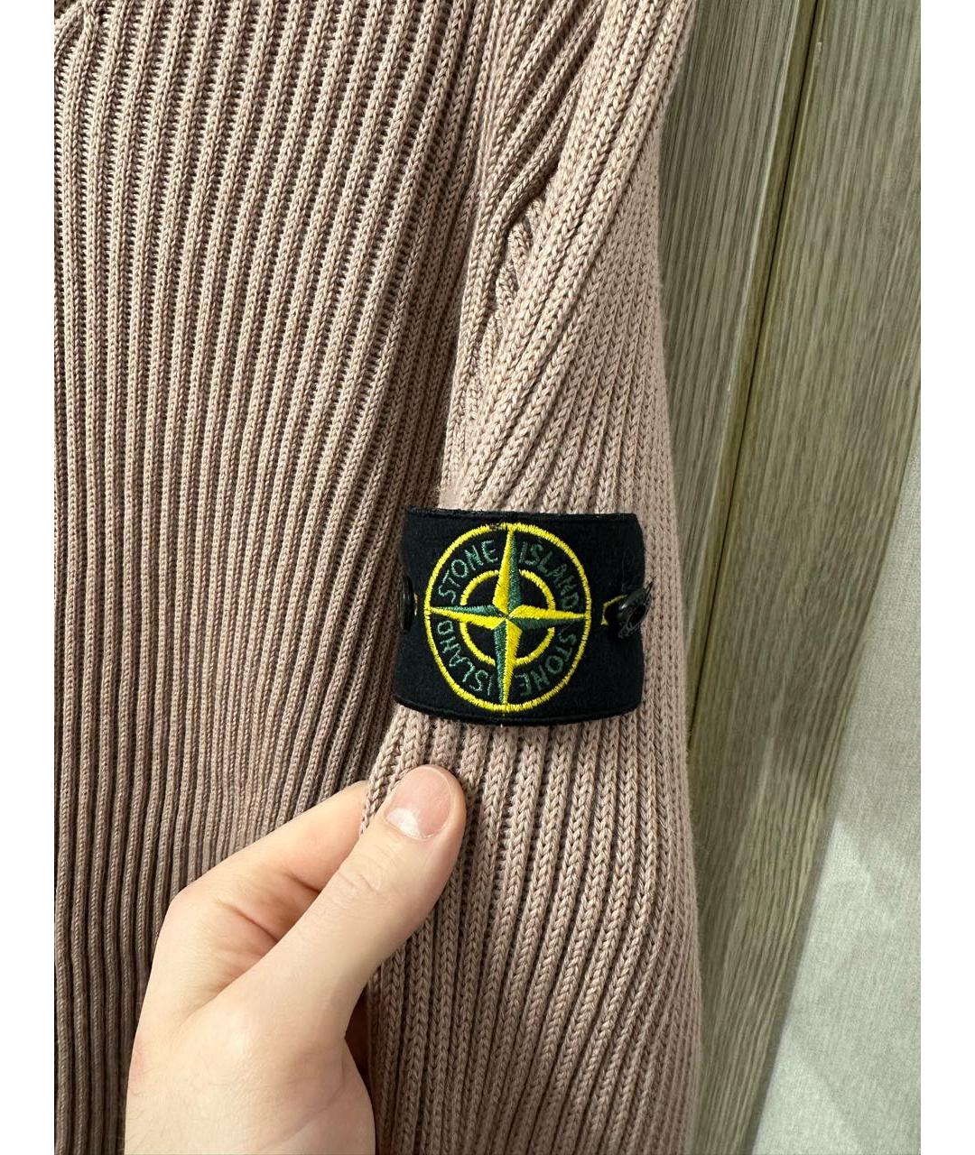 STONE ISLAND Розовый шерстяной джемпер / свитер, фото 4