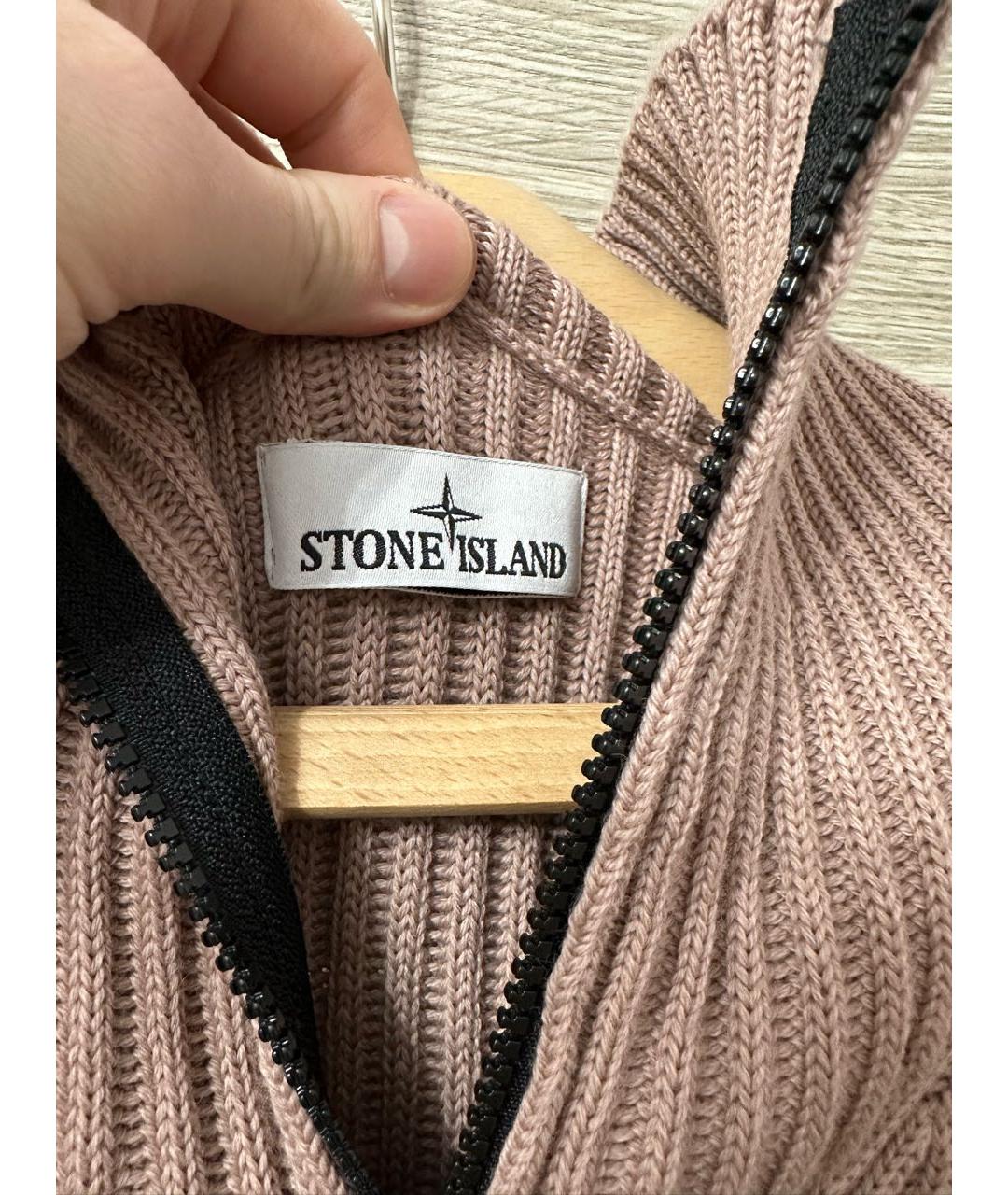 STONE ISLAND Розовый шерстяной джемпер / свитер, фото 3