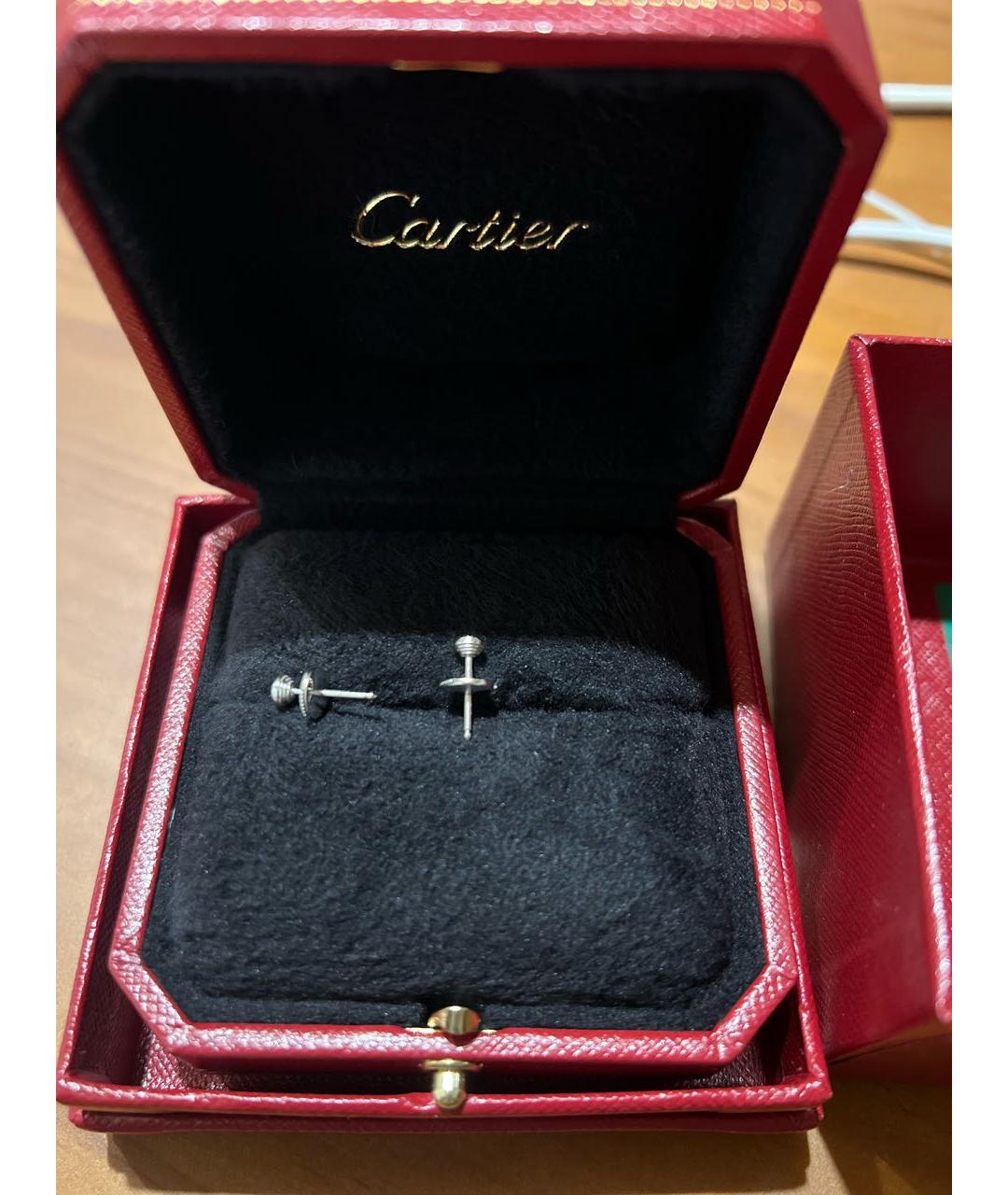 CARTIER Белые серьги из белого золота, фото 2