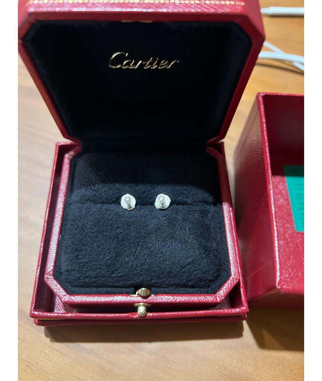 CARTIER Белые серьги из белого золота, фото 5