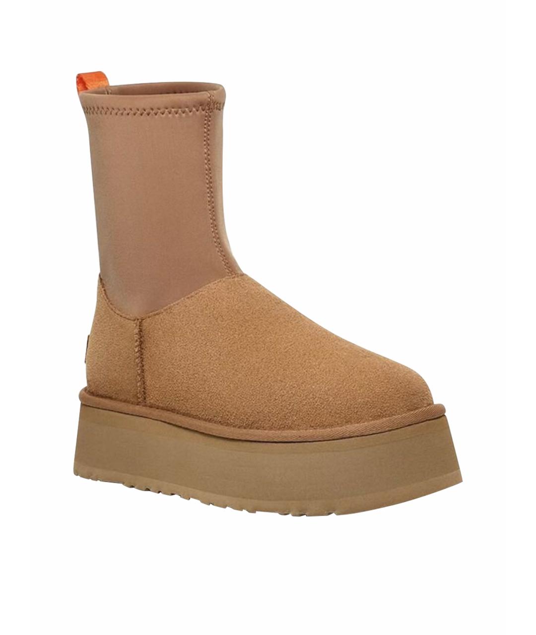 UGG AUSTRALIA Бежевые замшевые полусапоги, фото 1