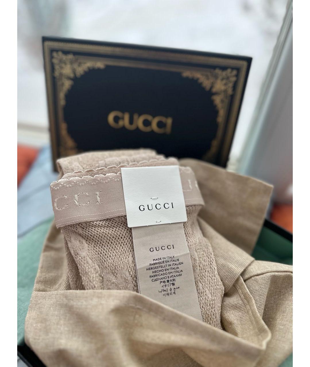 GUCCI Бежевые носки, чулки и колготы, фото 6