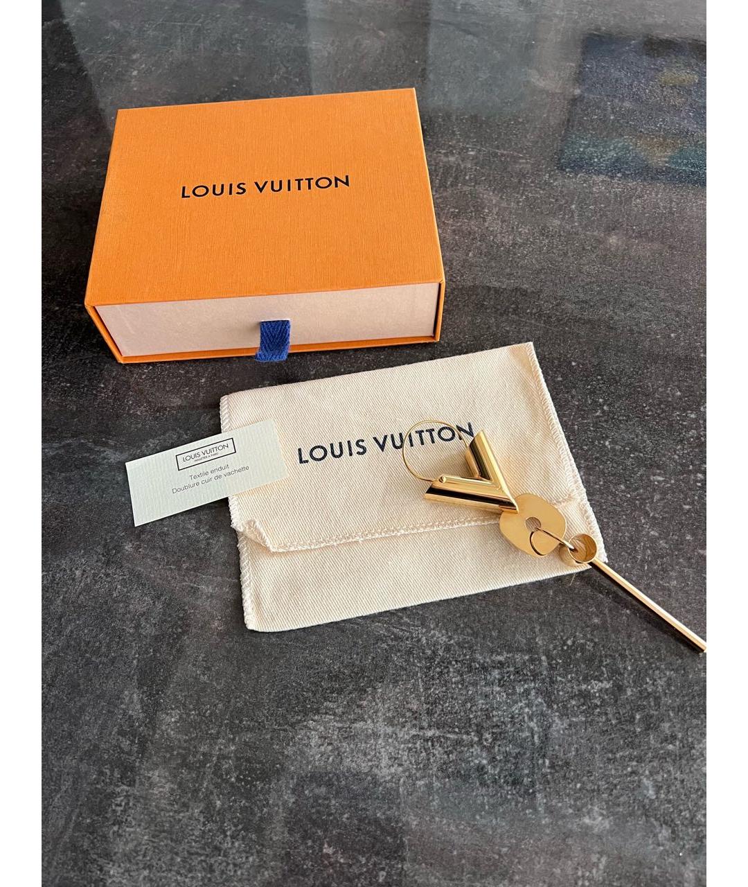 LOUIS VUITTON Золотые серьги, фото 4