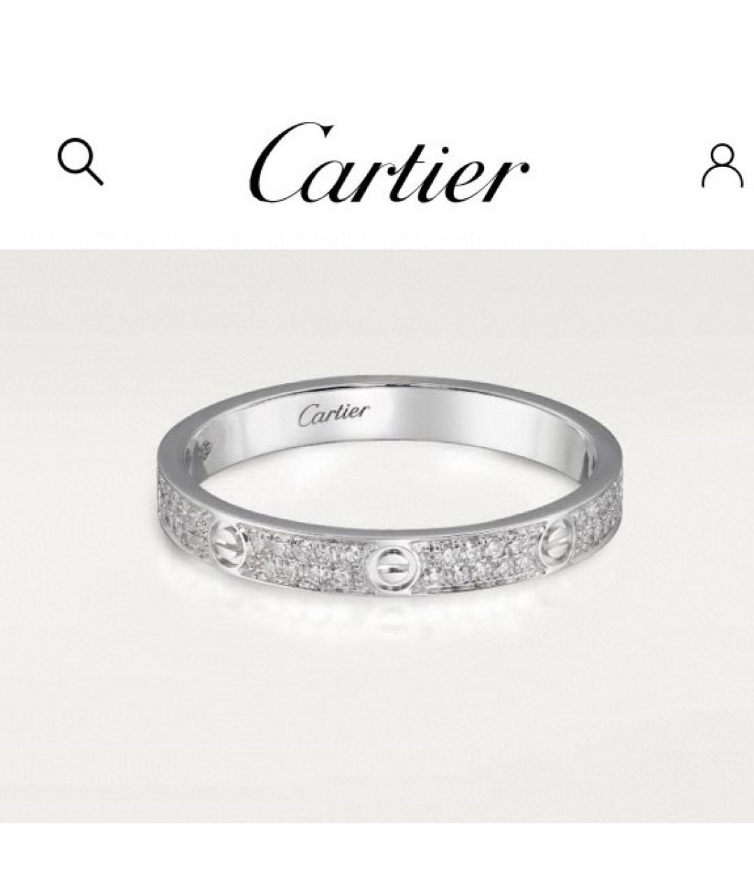 CARTIER Белое кольцо из белого золота, фото 7