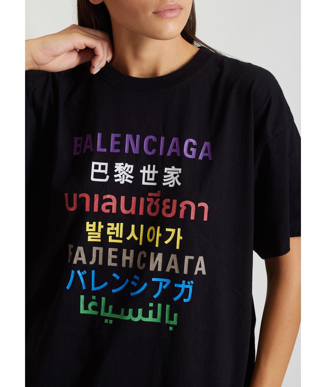 BALENCIAGA Черная футболка, фото 3