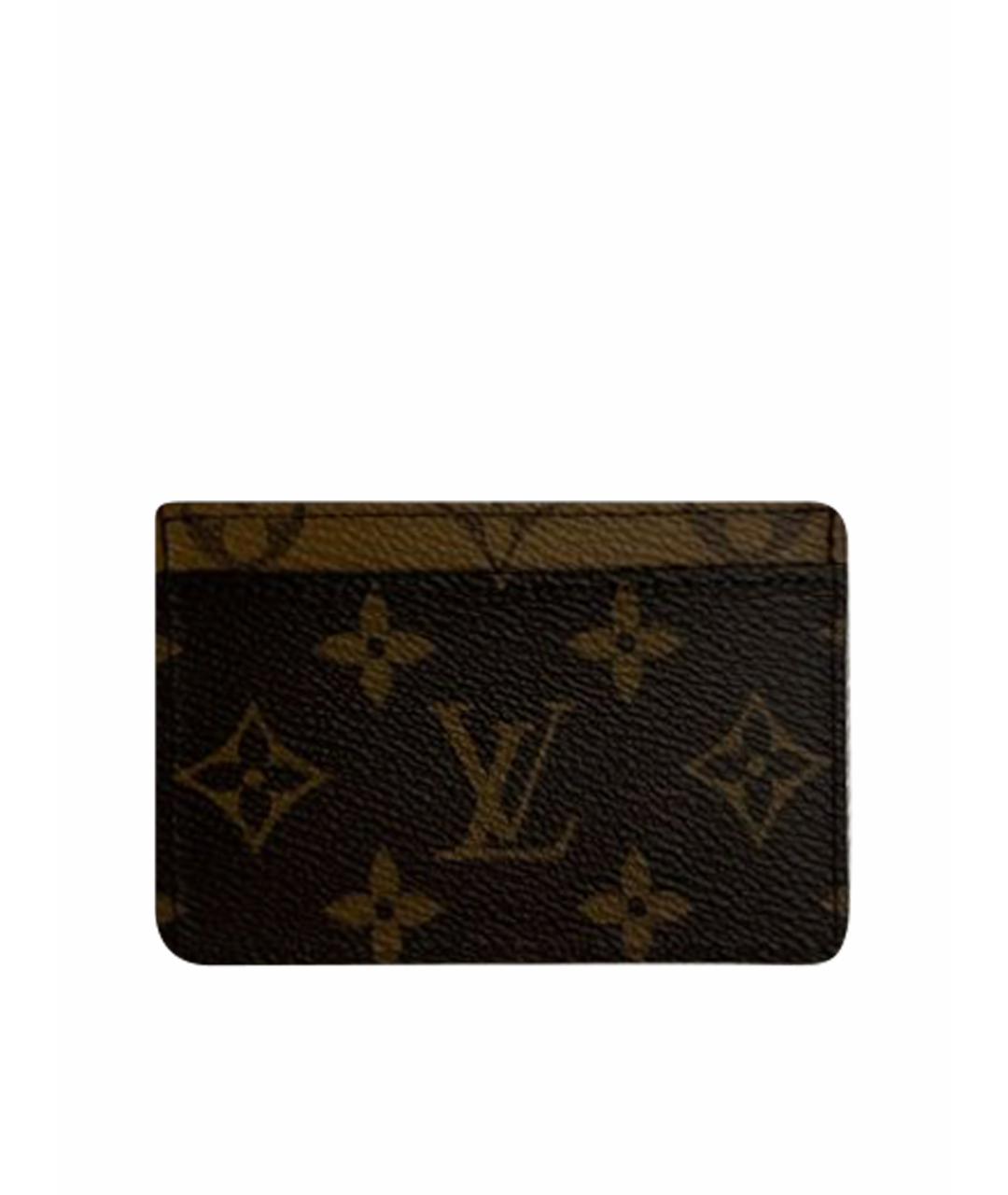 LOUIS VUITTON Коричневый кардхолдер из искусственной кожи, фото 1