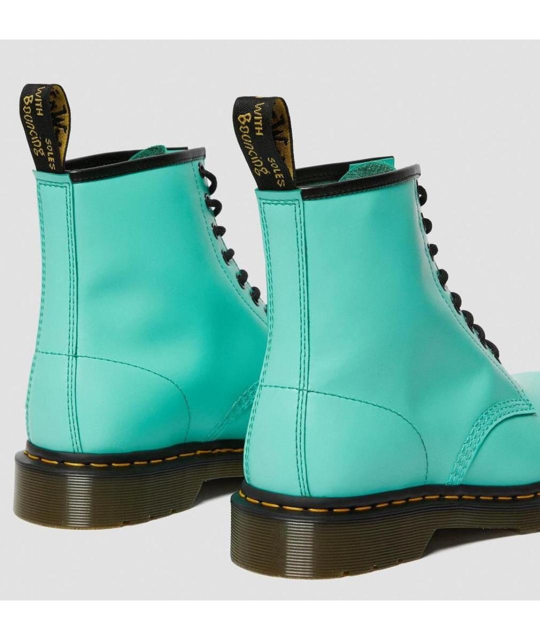 DR. MARTENS Бирюзовые кожаные ботинки, фото 4