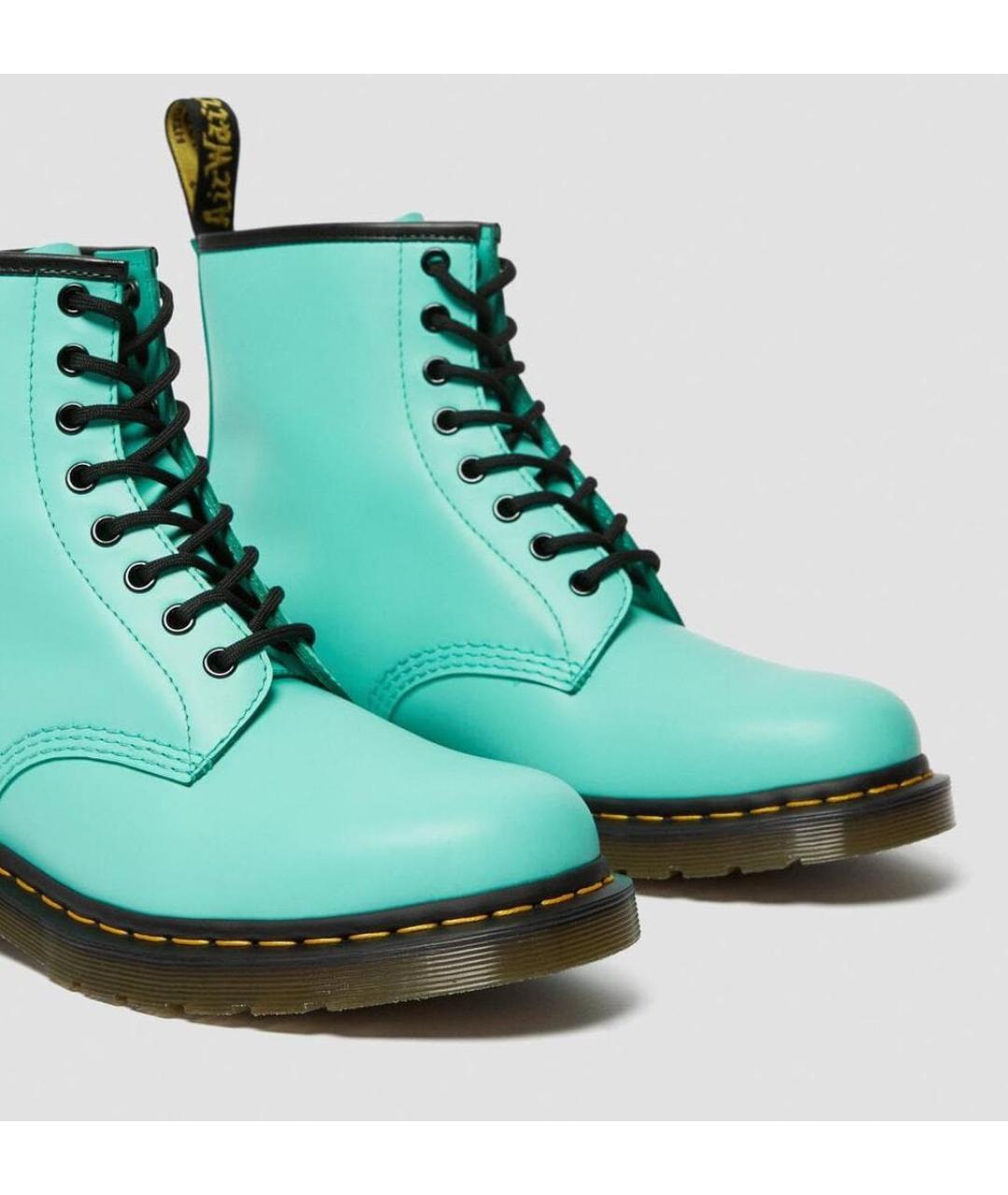 DR. MARTENS Бирюзовые кожаные ботинки, фото 2