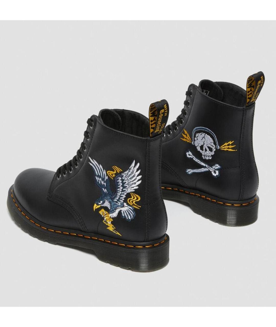 DR. MARTENS Черные кожаные ботинки, фото 4