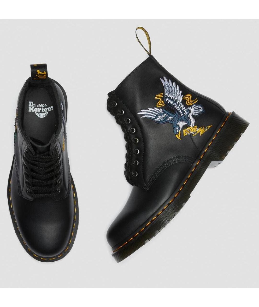 DR. MARTENS Черные кожаные ботинки, фото 3