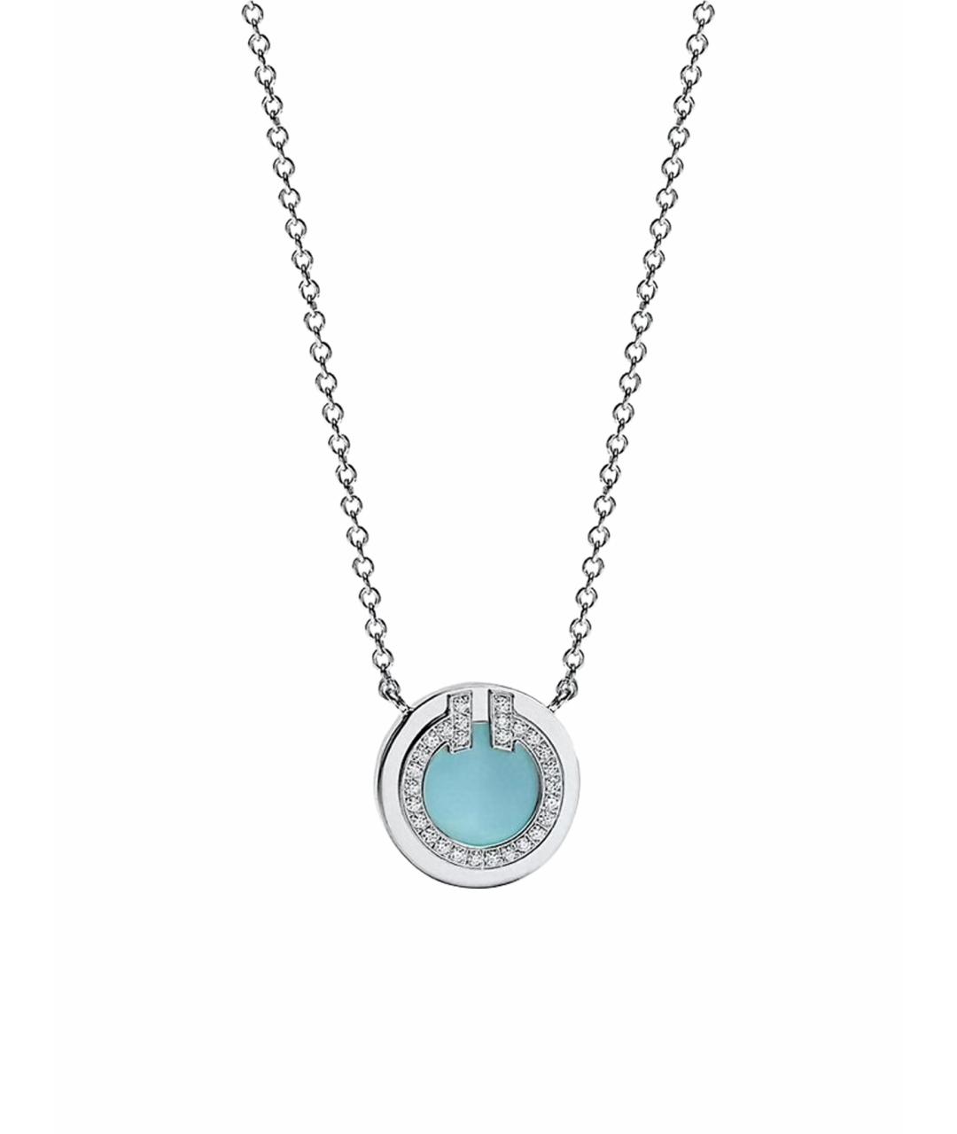 TIFFANY&CO Бирюзовое колье из белого золота, фото 1