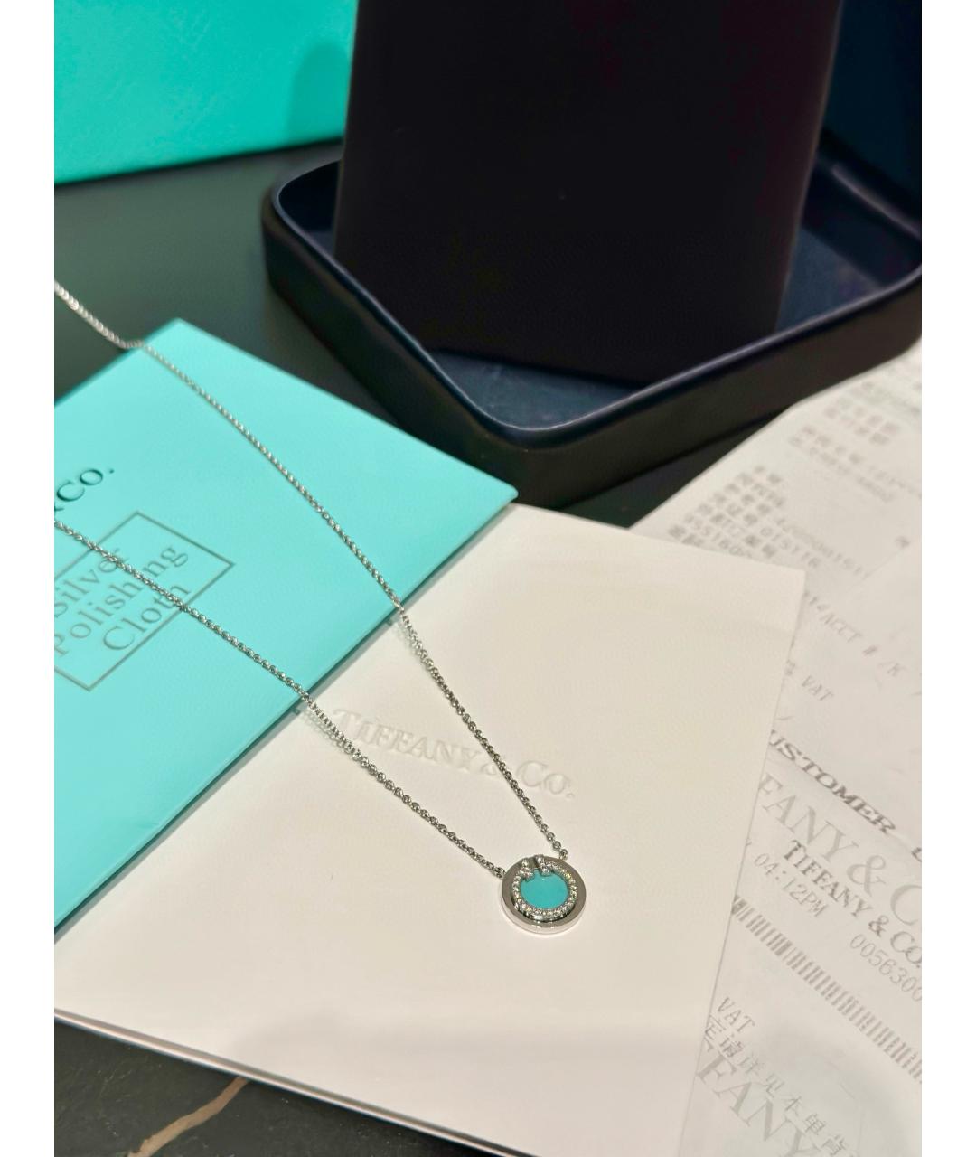 TIFFANY&CO Бирюзовое колье из белого золота, фото 4