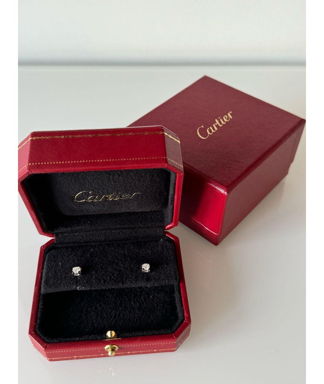 CARTIER Белые серьги из белого золота, фото 5