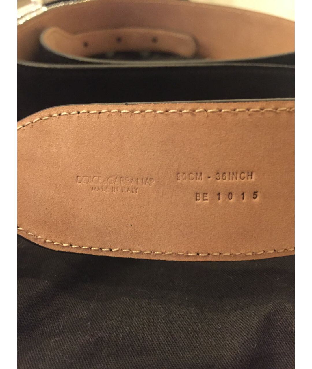 DOLCE&GABBANA Черный замшевый ремень, фото 3