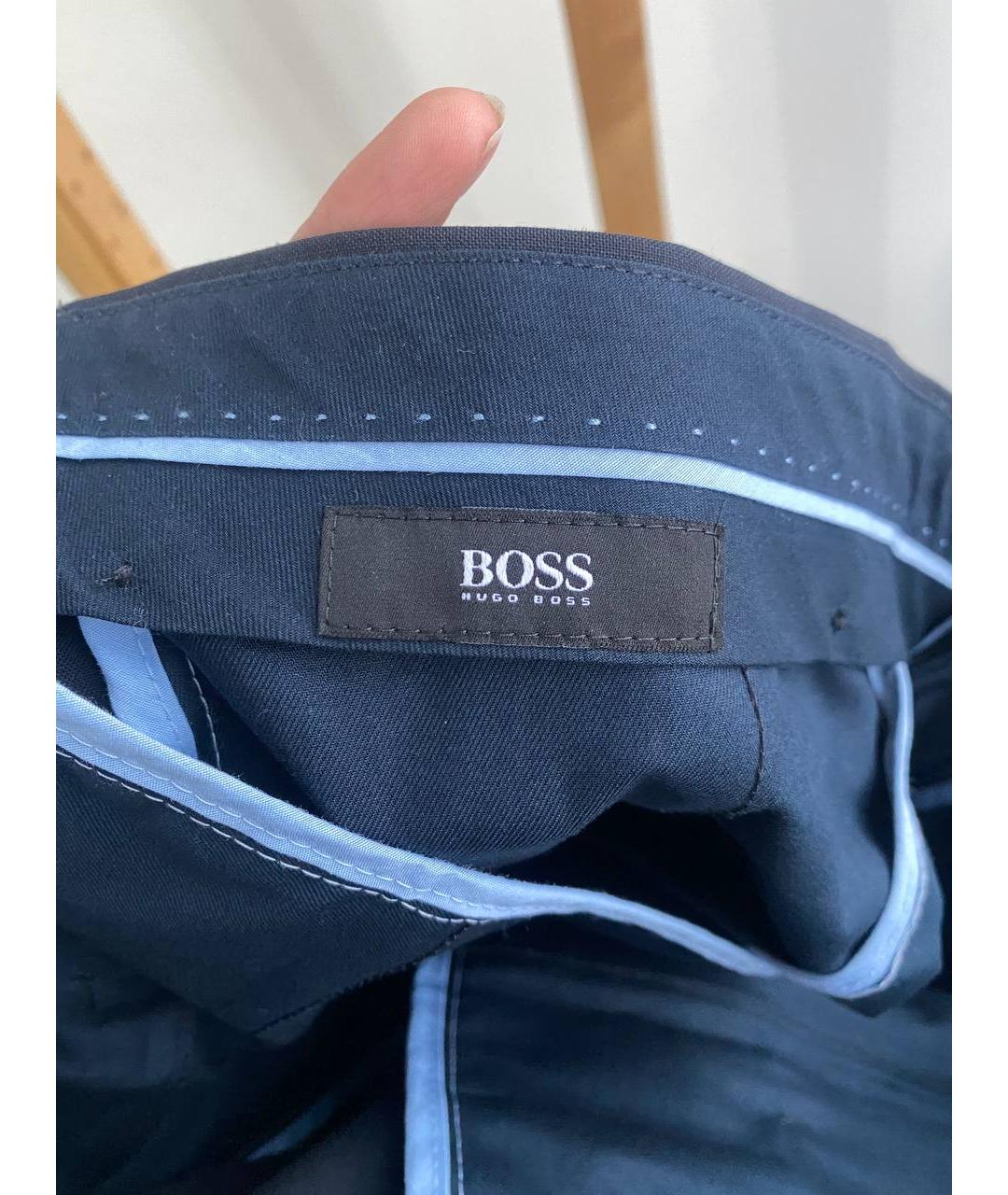 HUGO BOSS Черные шерстяные классические брюки, фото 3