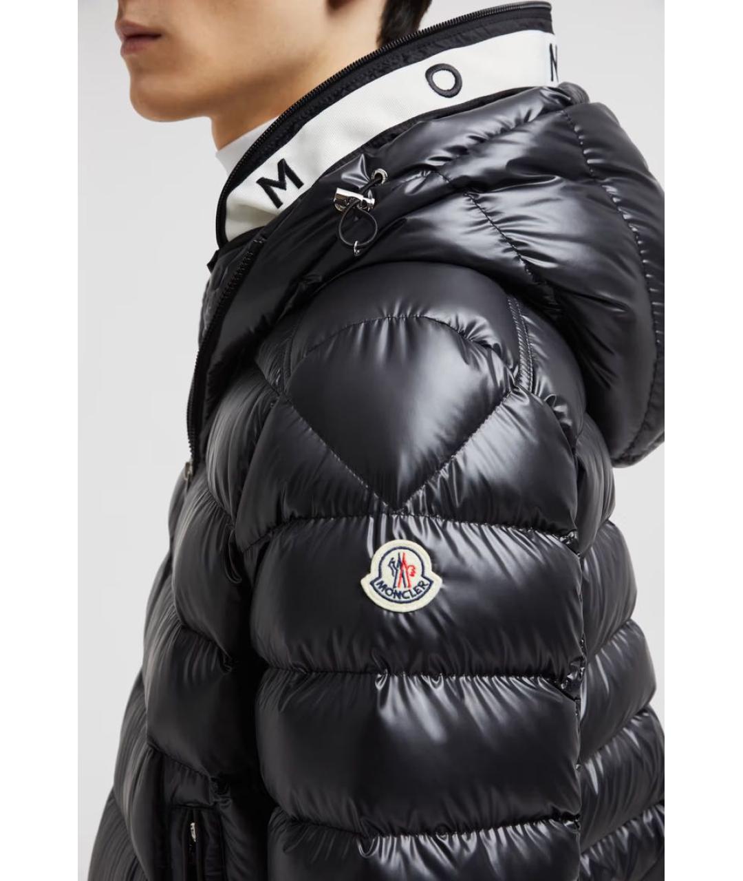 MONCLER Темно-синий пуховик, фото 2