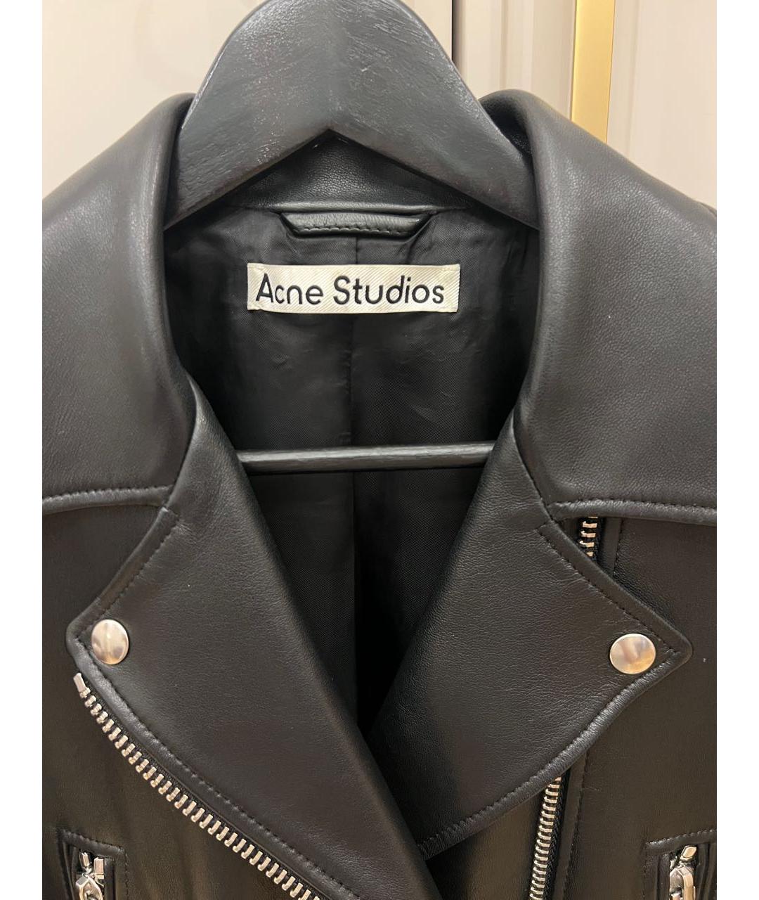 ACNE STUDIOS Черная кожаная куртка, фото 5