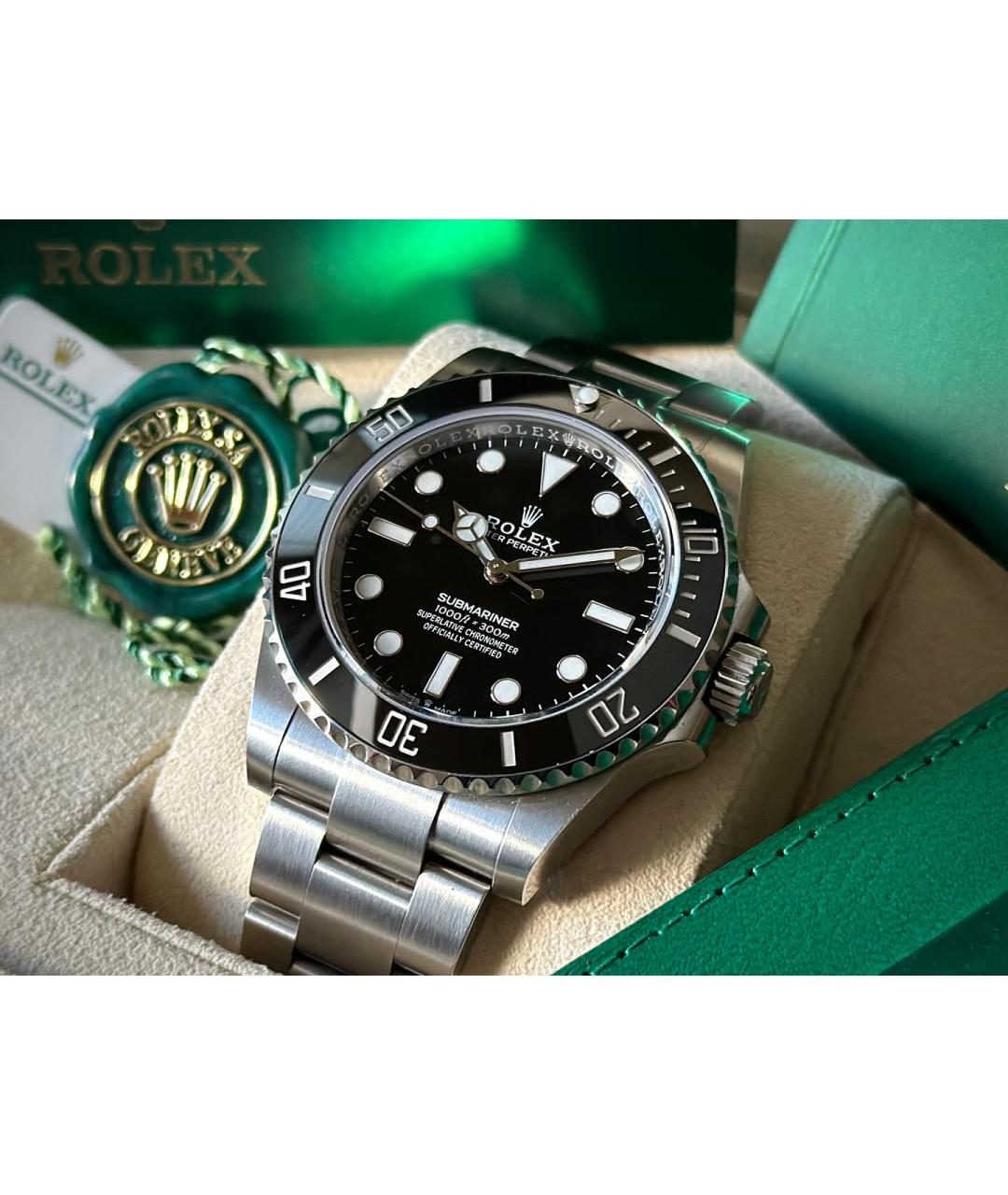 ROLEX Черные часы, фото 4